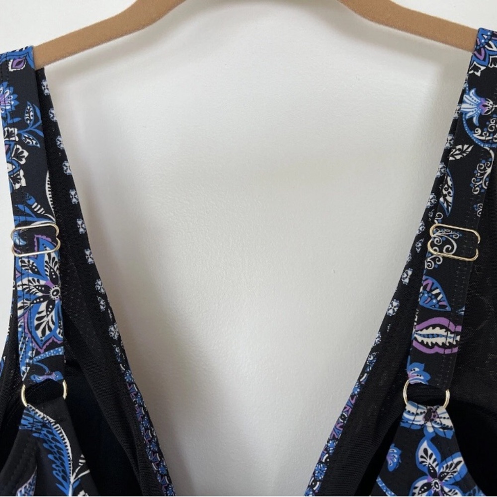 Blue Floral Size 16 One-Piece Swimsuits For All brand - Picture 8 of 10